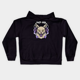 Death Metal Satanic Baphomet Cat Kids Hoodie